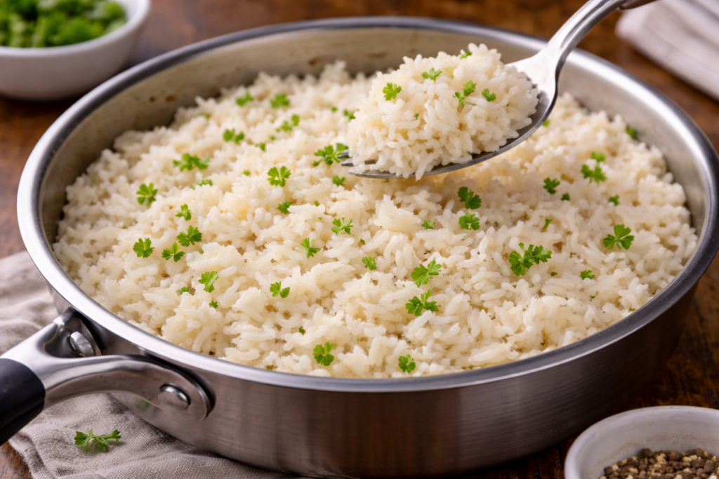 Arroz soltinho simples que sempre dá certo