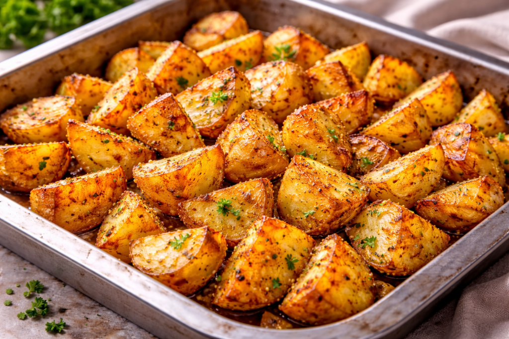 Batata assada simples e crocante