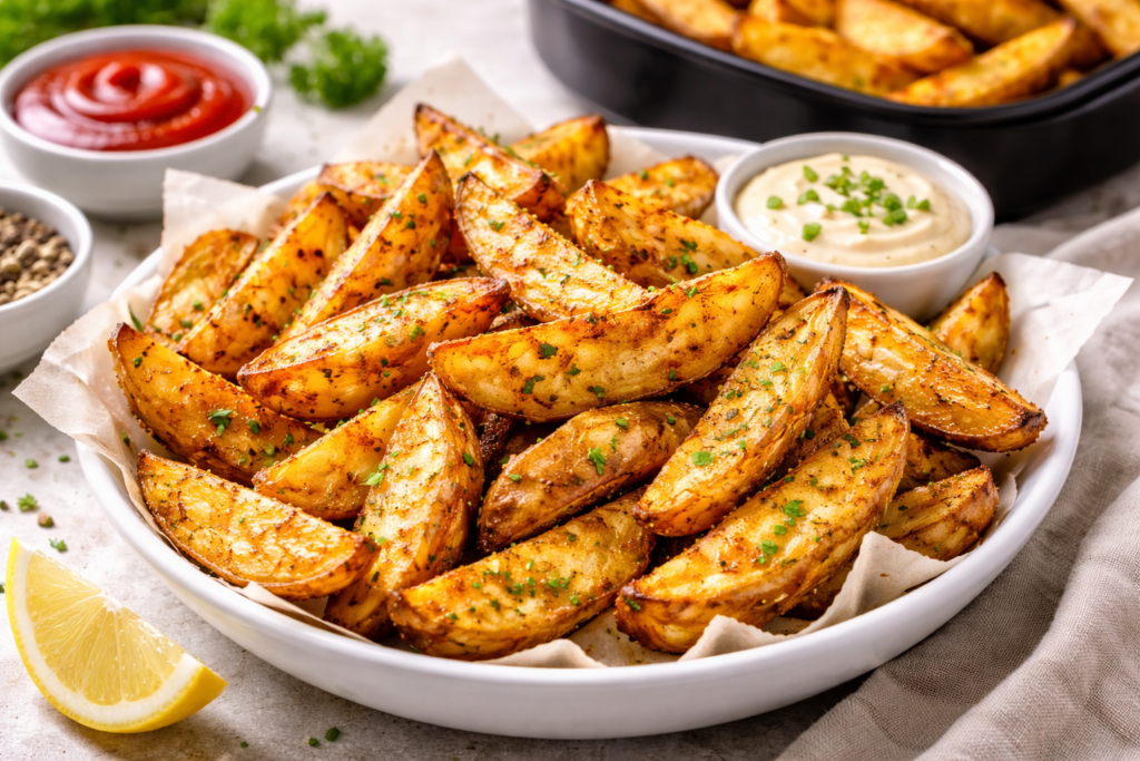 Batata na air fryer crocante e fácil