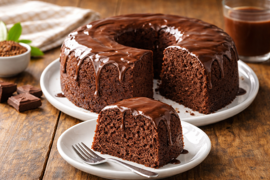 Bolo de chocolate simples e fofinho