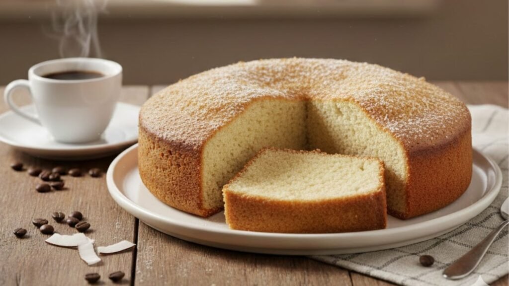 Bolo de fubá simples que não sola