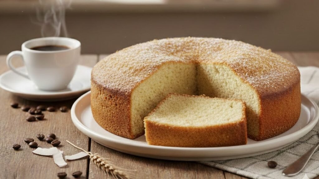 Bolo simples sem leite e sem manteiga