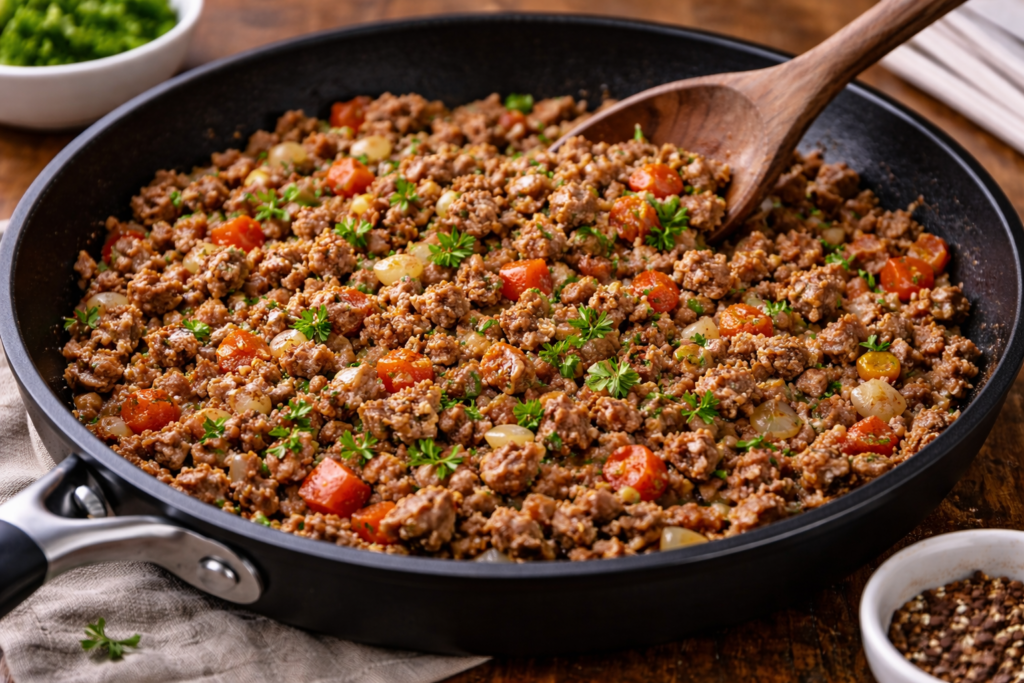 Carne moída simples para o dia a dia