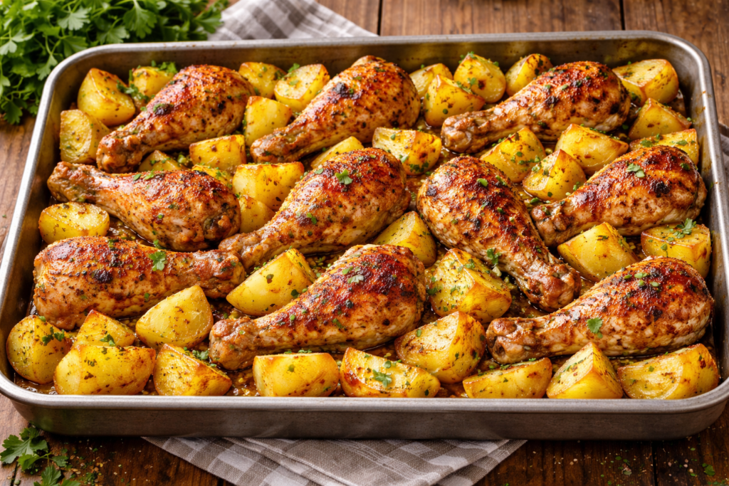 Frango com batata simples e econômicoz