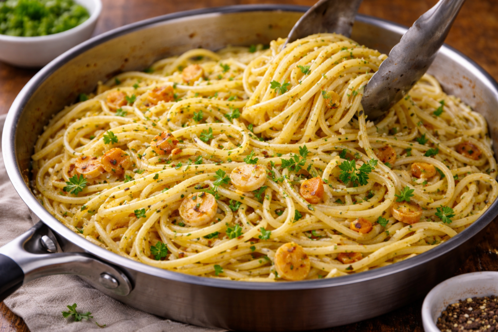 Macarrão alho e óleo simples e rápido